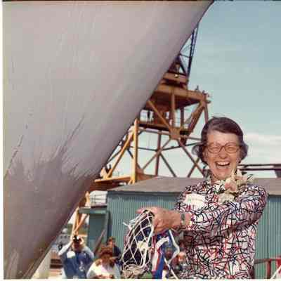PBI ship woman christening Oceanus