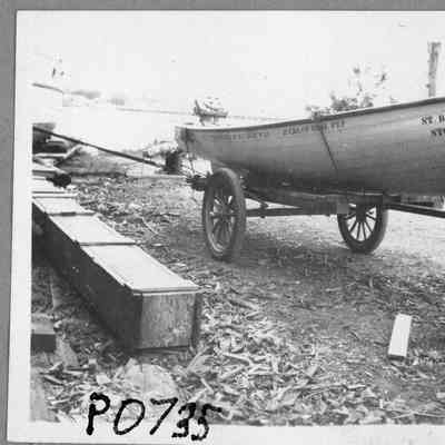 Sturgeon Bay Boat Works stock model on trailer
