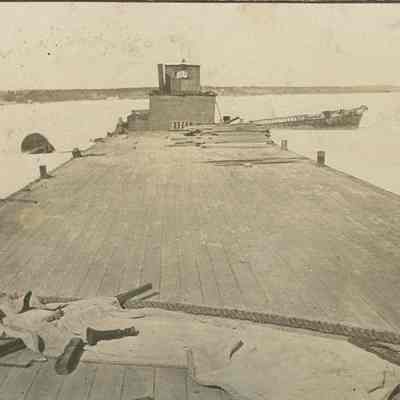 Worker's tools on dock