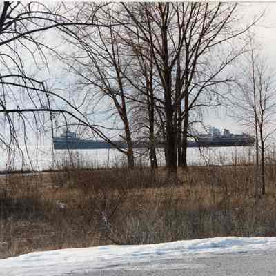 Barge coming into Sturgeon Bay