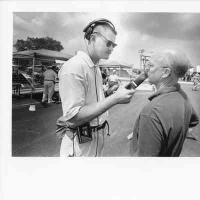Announcer from STAR radio station interviewing Doug Henderson at DCMM