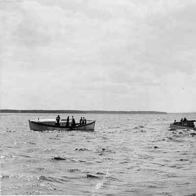 Two coastguard boats