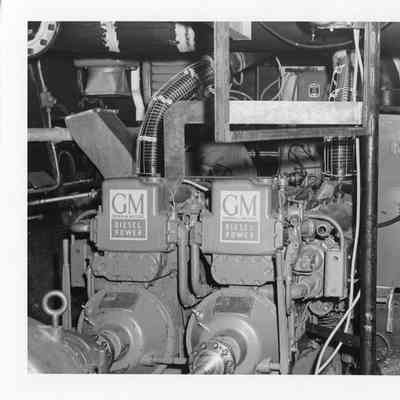 General motors diesel engine in Chicago Fire Boat at Christy Corp 1949