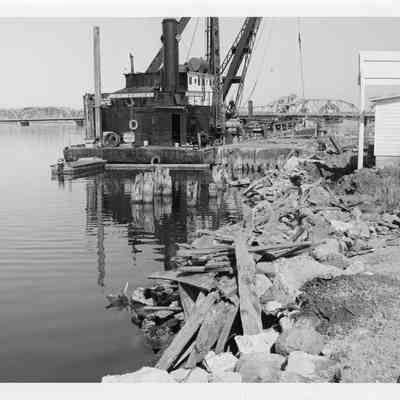 Establishment of bulkhead at Fruit growers dock east side of Sturgeon Bay 1962