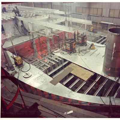 Deck view of Alcoa Seaprobe under construction
