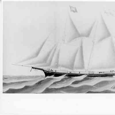 Drawing of Schooner M. Stalker underway