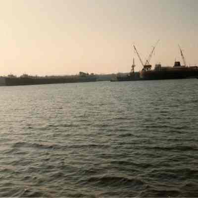 Carferry Viking, USS Avenger, Arthur M. Anderson, and Roger Blough at PBI 1987