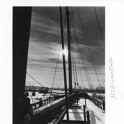 View of the deck of the Alvin Clark during winter