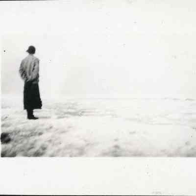 Alice Hotz at Glencoe shoreline 1924