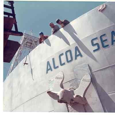 Workmen on Alcoa Seaprobe