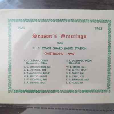 USCG radio station Chesterland greeting card