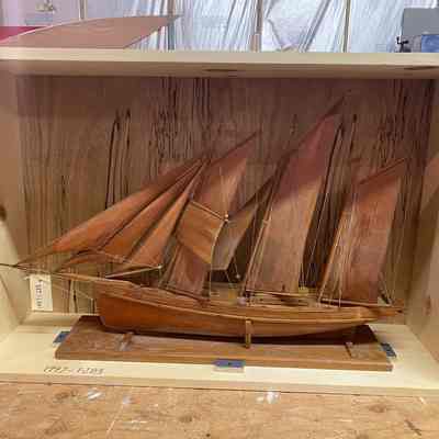 There masted ship model