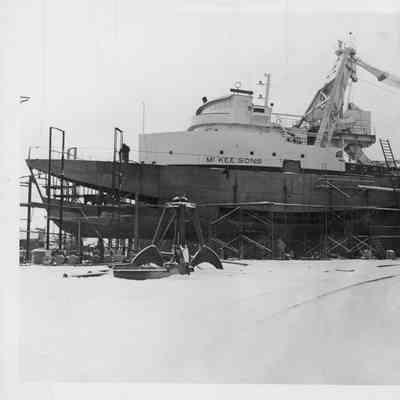 McKee Sons under construction at Sturgeon Bay Shipbuilding and Drydock Company February 26, 1968