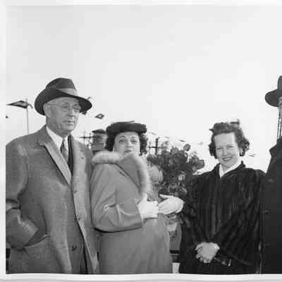 L.D. Smith and Alva Smith with Mrs. Alan Ashcroft April 19, 1943