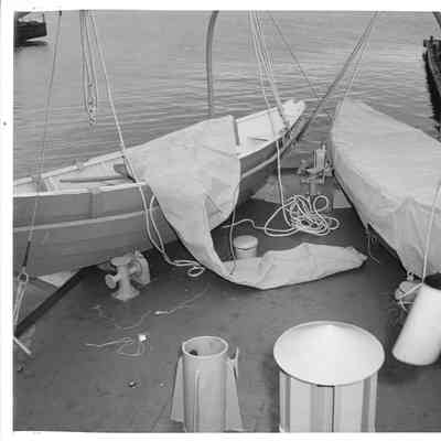 Exterior deck with two life boats on each of deck 1945