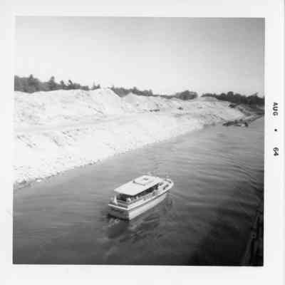 Yacht underway in Canal August 1964