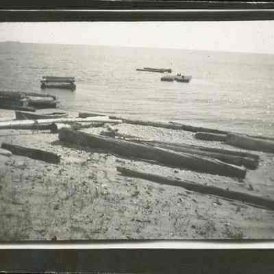 Dock construction at Europe Bay 1924