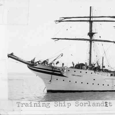 Sorlandet 3 masted ship with 2 life boats