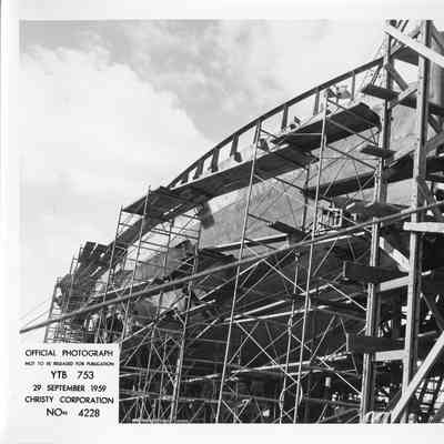 YTB-753 under construction at Christy Corp September 29, 1959