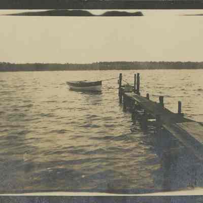 Hotz family rowboat docked at Europe Lake