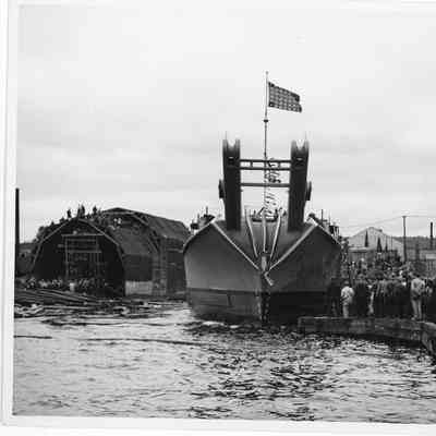 Net Tender post launch at Leathem D. Smith Shipbuilding Co.