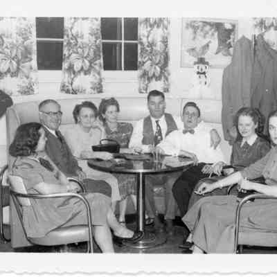 Group of people at naval office party