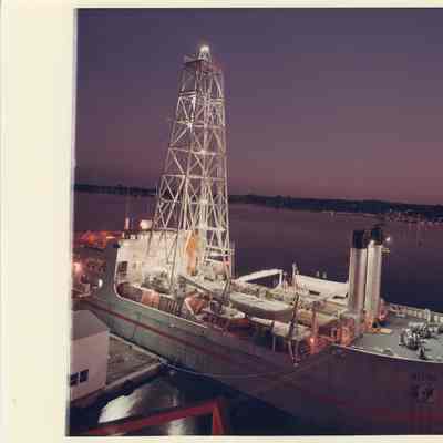 Alcoa Seaprobe docked at night