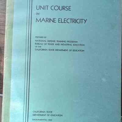 Unit course in marine electricity instruction book