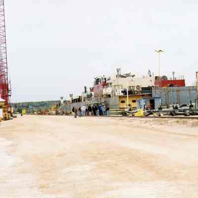 Charleston being built at Bay Shipbuilding 2007
