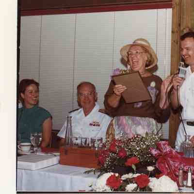 Speaker at launch party of MCM-1 USS Avenger