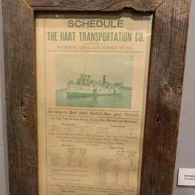 Framed Hart Transportation Co. timetable