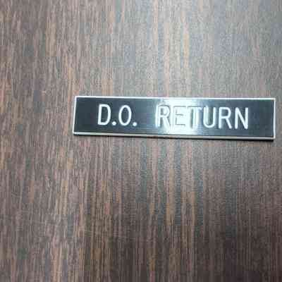 D.O. Return Nameplate