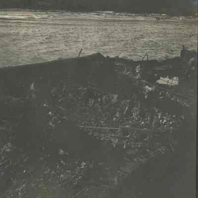 Coal in ship's hull