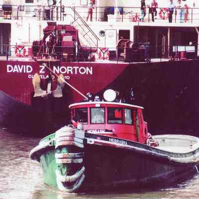 David Z. Norton being towed by the tug Nebraska 2001