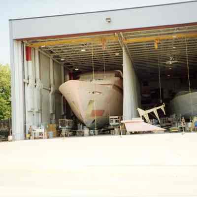 Yachts at Palmer Johnson in Sturgeon Bay 2003