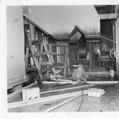Interior of the Badger under construction October 1, 1951