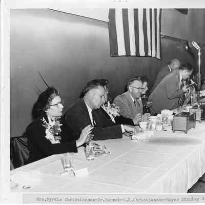 Launching party after Spartan christening September 6, 1952