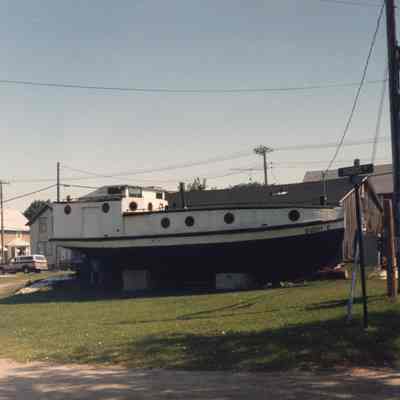 Fishing tug Buddy O at Roger Street Fishing Village 1986
