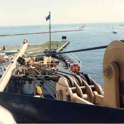 USCG buoy tender Acacia at Two Rivers 1986