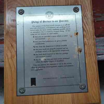 Food Service Pledge Plaque