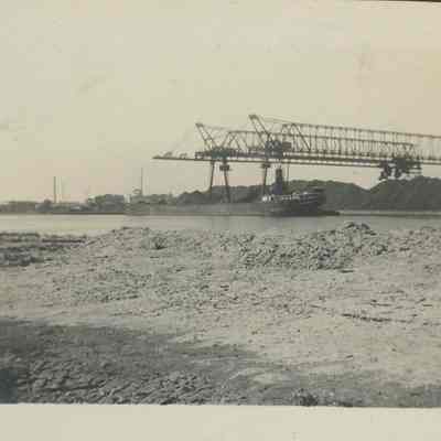 Freighter at coal dock in Green Bay