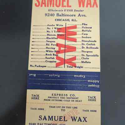 Samuel Wax Wholesale Fish Dealer