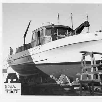 St Tug hull completed working on upper decks Oct. 25,1941