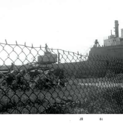 Maitland at Roen Steamship Co. yard with Lillian in back 1968