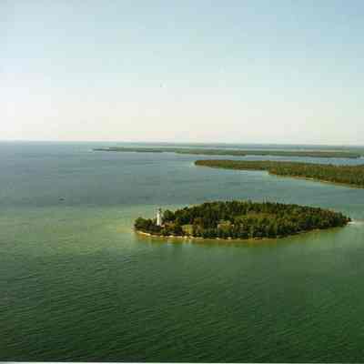 Aerial showing of Cana Island