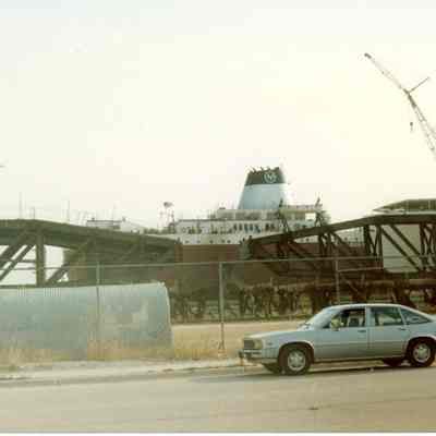 Roger Blough being repaired at Bay Shipbuilding 1989