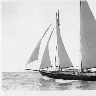 Sailboat in full sail
