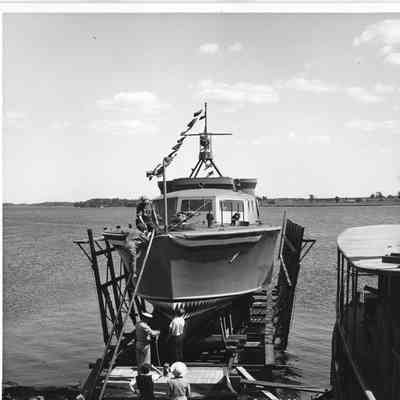 P-571 pre-christening at Peterson Boat Works July 15, 1944