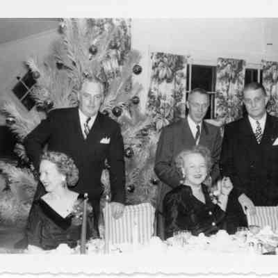 Alva Smith and group at naval office Christmas party December 1952