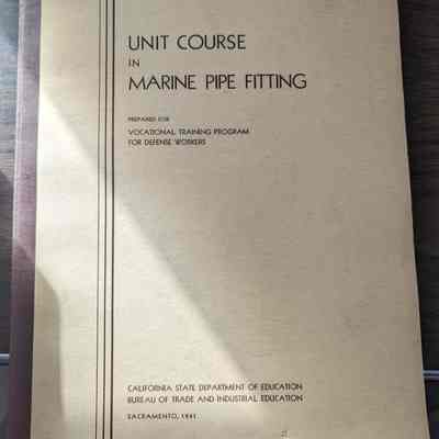 Unit course in marine pipe fitting instruction book